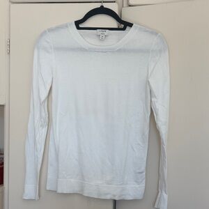 J. Crew Classic White Long Sleeve Tee